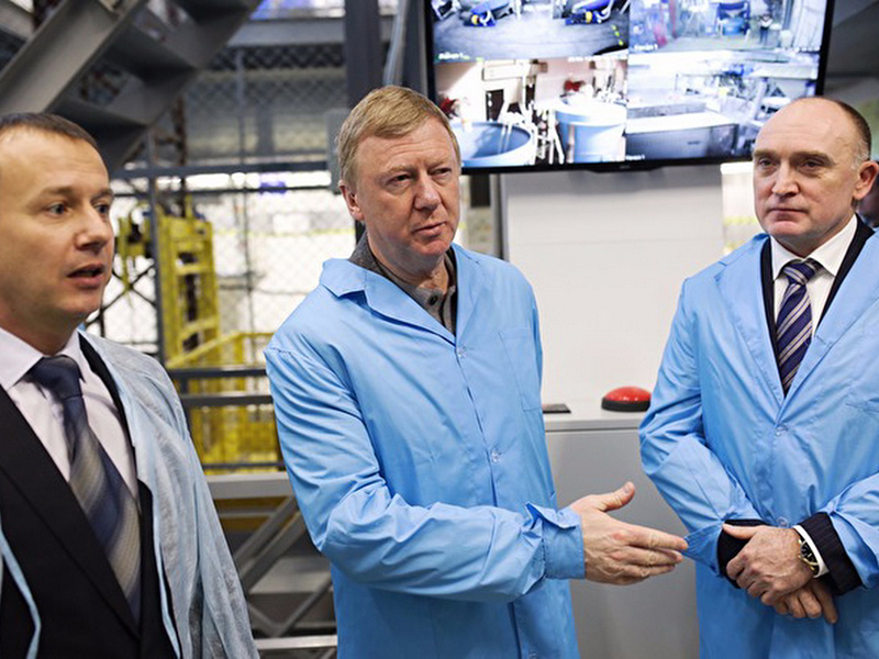 Чубайс и Дубровский открыли новый цех «Русского кварца» в Кыштыме