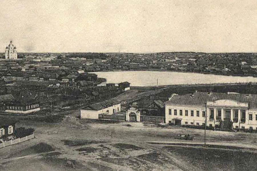 Каслинский завод. Вид площади и пруда. Фото Митенкова